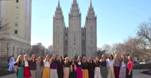 Mormon Sister Missionaries at Temple Square