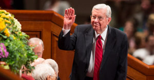 President Ballard waving to the people